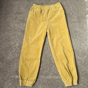 Joe & Kate Mustard colored Corduroy Joggers size Large